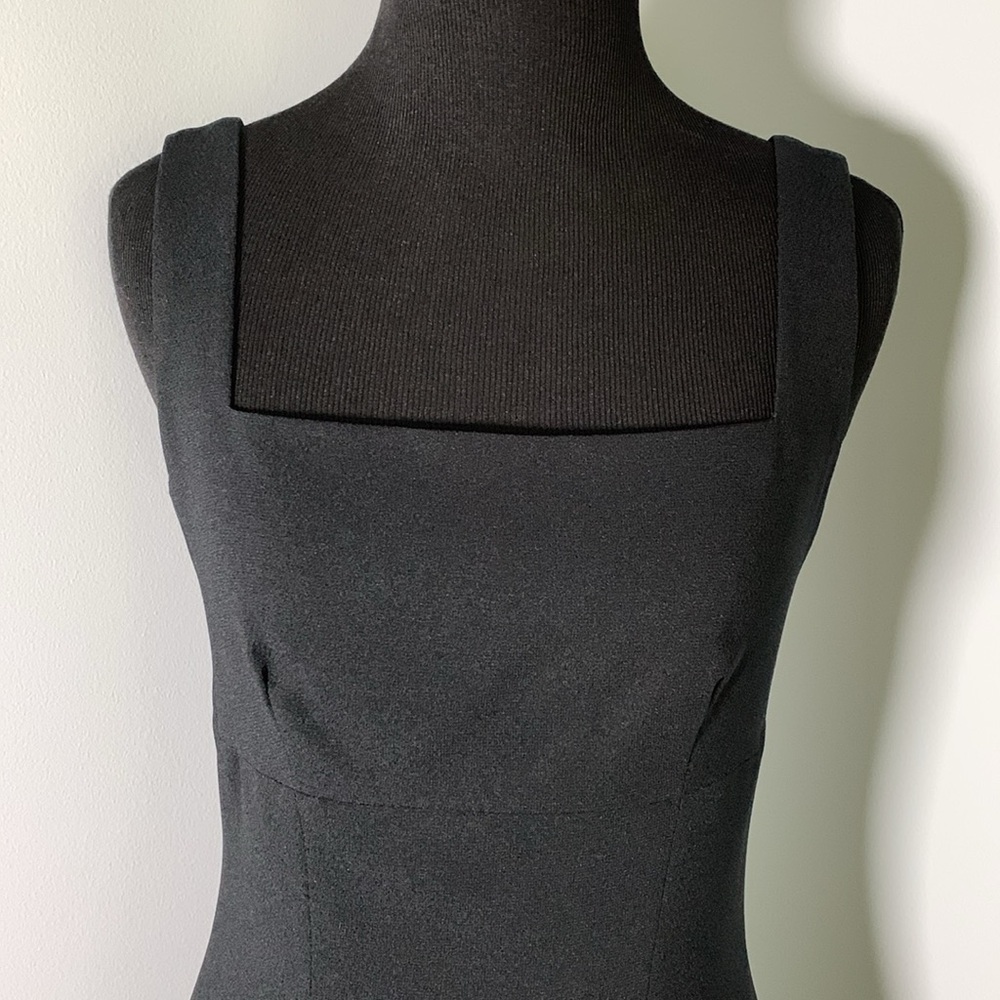 Vintage Bebe Black LBD Mini Tank Dress, Square Neckline, Size 2 - Picture 16 of 16